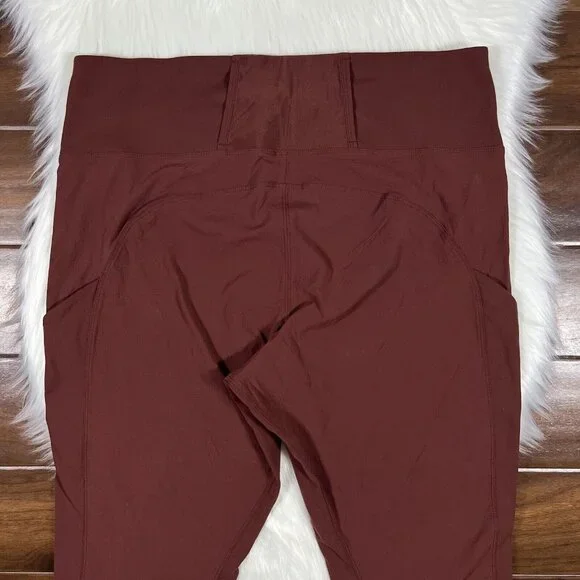 Athleta Women's Size 16 Cognac Brown Trekkie Hybrid Crop Tight Pants 446615 - Picture 9 of 10